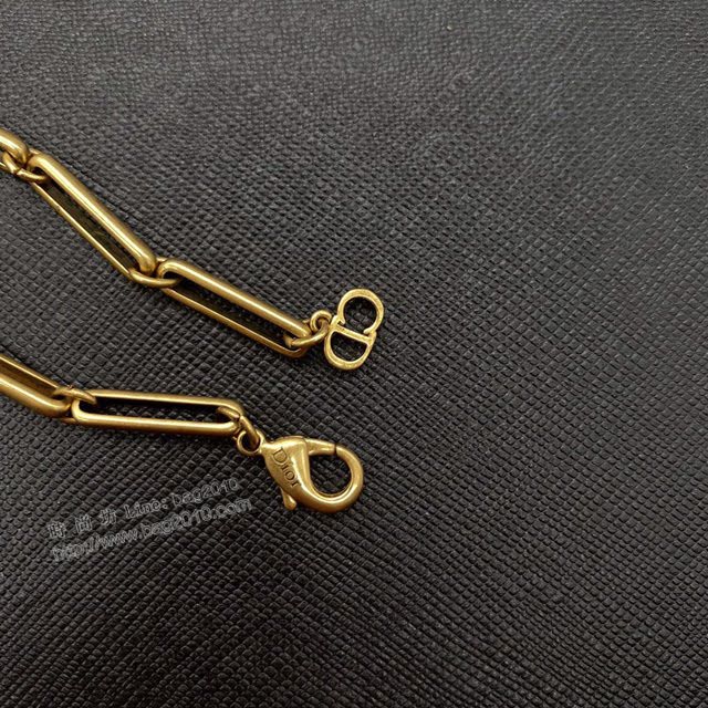 Dior飾品 迪奧經典熱銷款復古金色項鏈  zgd1220